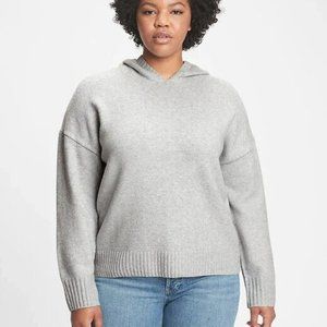 GAP Cozy Pullover Hoodie Sweater Light Heather Gray Womens size X-Large NWT $69